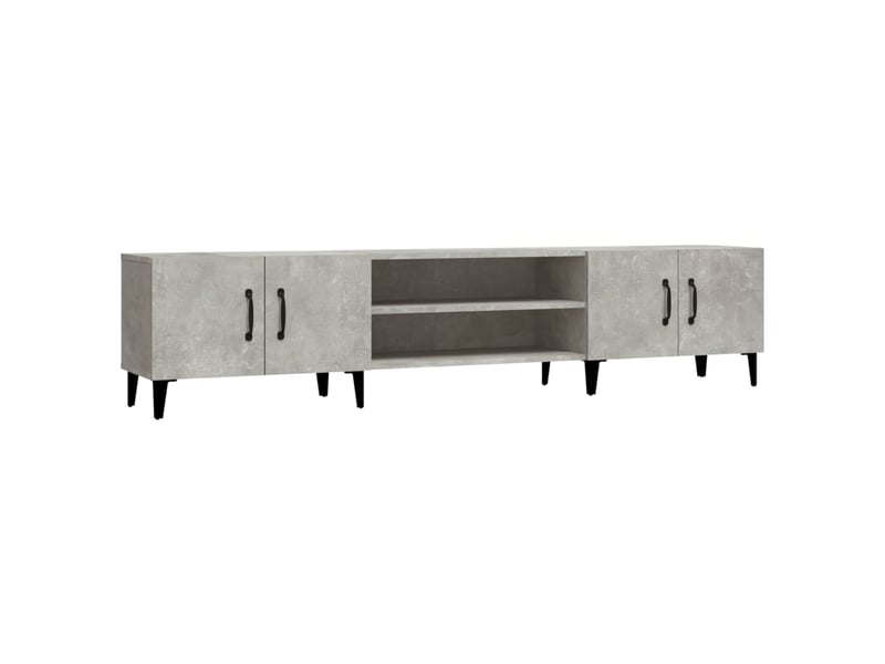  Meuble tv - banc tv - meuble de rangement gris béton 180x31,5x40 cm bois d'ingénierie  - Conforama A