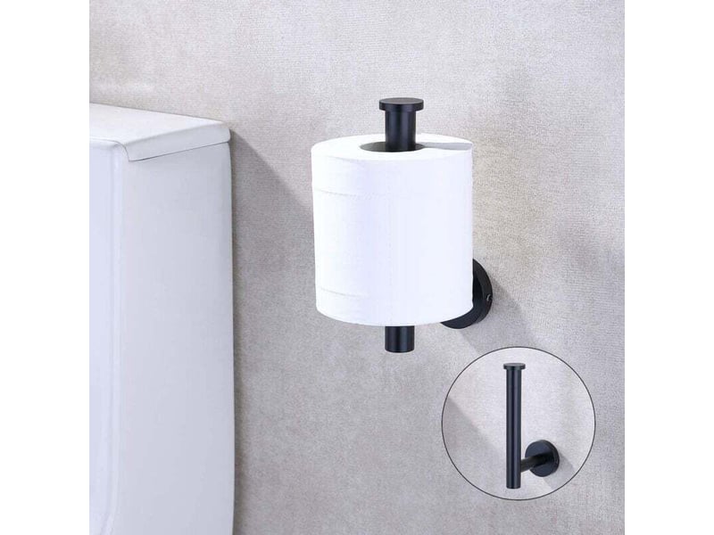 Porte-papier toilette mat en acier inoxydable, support 12, 7 cm pour cuisine et sal - Conforama C