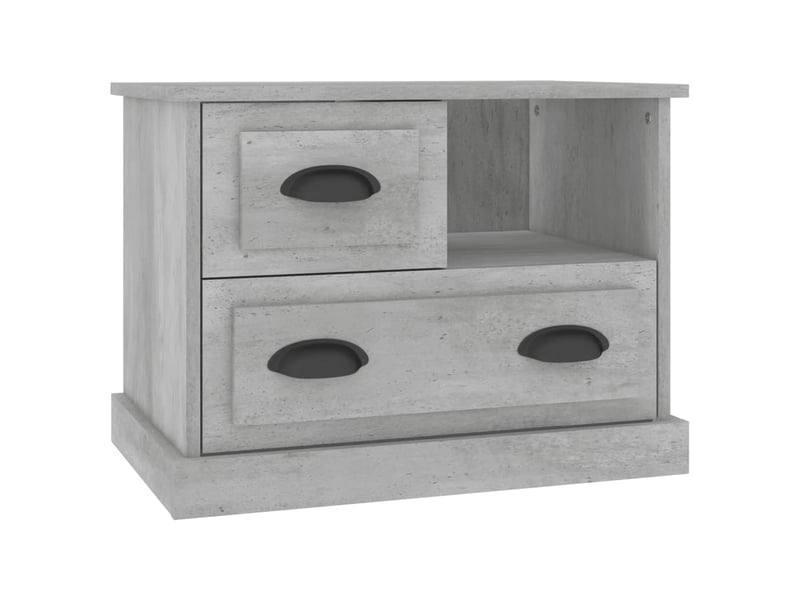 Table de chevet, table de nuit gris béton 60x39x45 cm  - Conforama A