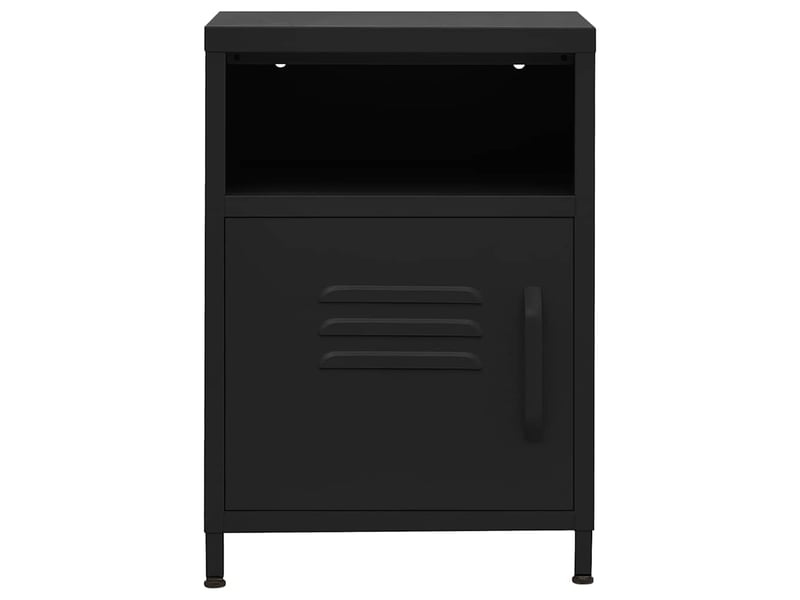  Lot de 2 tables de chevet - cabinet de chevet - table de nuit noir 35x35x51 cm acier  - Conforama B