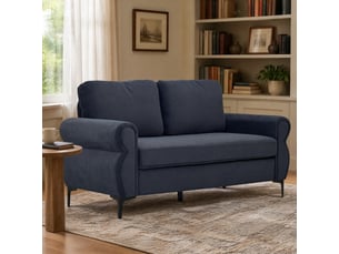 Canapé droit compact avec housses amovibles  - assise à ressorts, pieds hauts en tissu gris foncé 173,5 cm