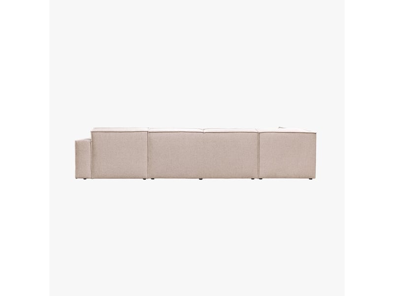  Canapé panoramique en tissu beige - angle droit  - Conforama D