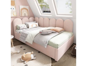 Lit banquette 90x200 cm <strong></strong> <strong></strong> coloris rose