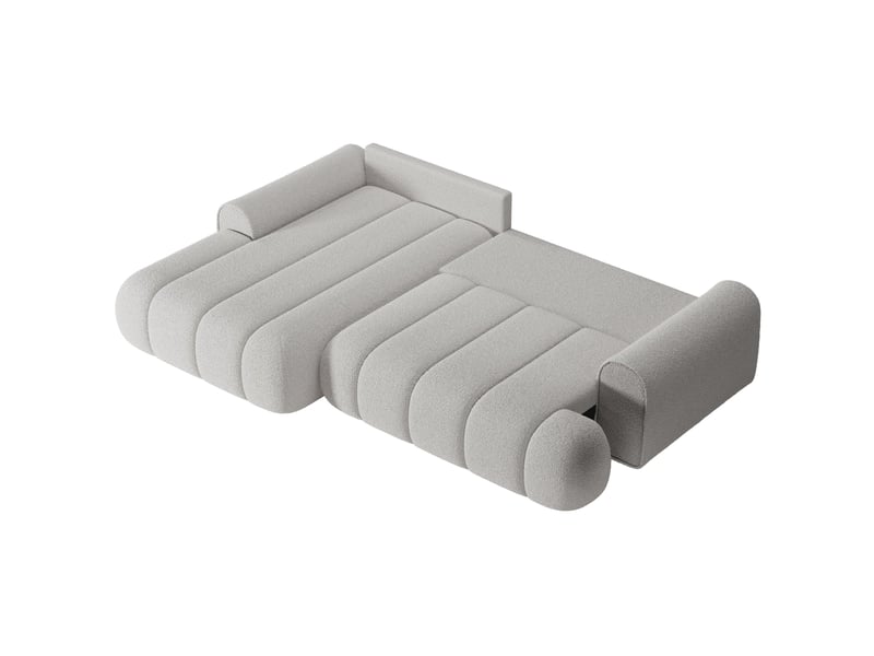  Selsey dandelino - canapé d'angle convertible - en bouclette gris clair avec revêtement - côté gauche DANDELINO - Conforama D