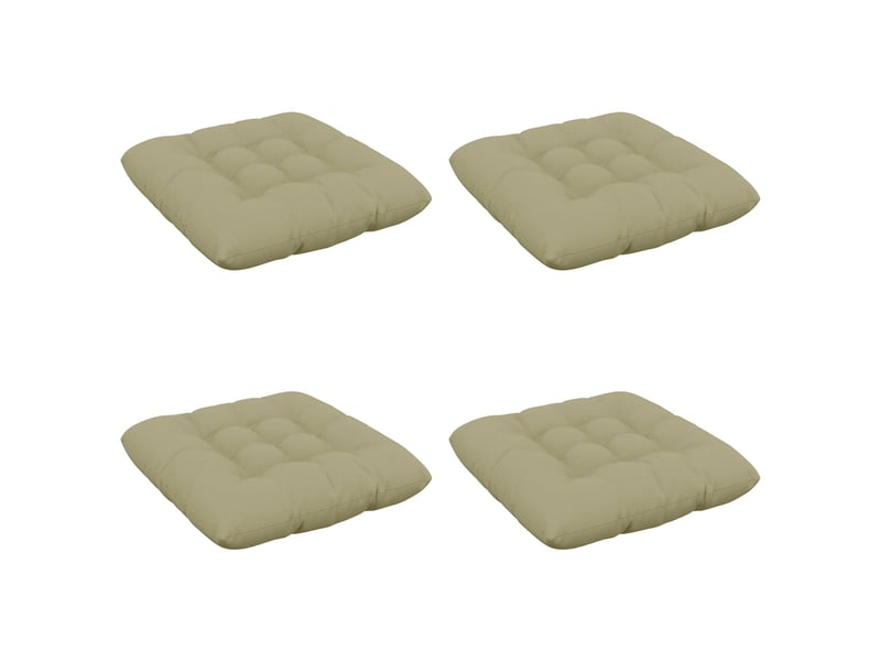  Lot de 4 coussins de siège, coussins d'assise vianen 100 % polyester vert clair cf60849  - Conforama A