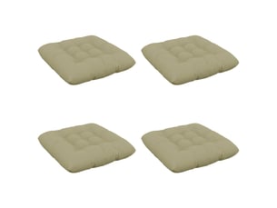 Lot de 4 coussins de siège, coussins d'assise vianen 100 % polyester vert clair cf60849
