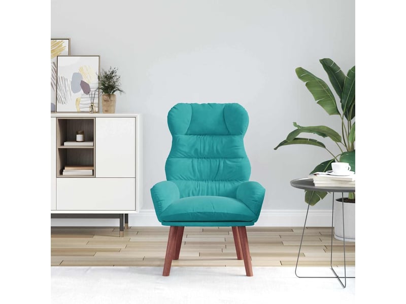 Fauteuil relax - fauteuil turquoise 69 x 74 x 93 cm velours - Conforama C