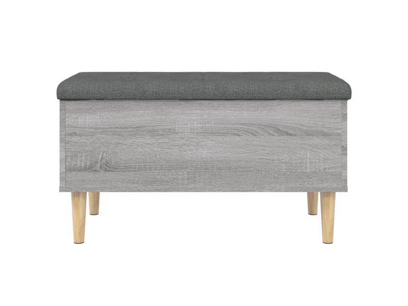  Banc chambre, banc de rangement sonoma gris 82x42x46 cm bois d'ingénierie  - Conforama E