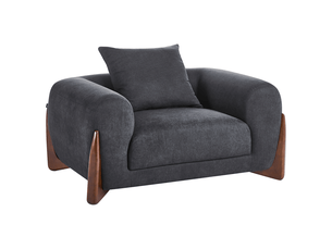 Fauteuil fixe BELIANI  Tissu noir vendu A l'unité