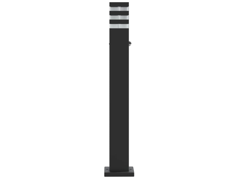  Lampadaire d'extérieur avec capteur 80 cm aluminium noir 02_0042524  - Conforama E