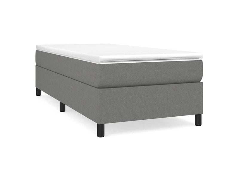  Lit simple- lit adulte -  cadre de lit à lattes gris foncé 80x200 cm tissu  - Conforama A