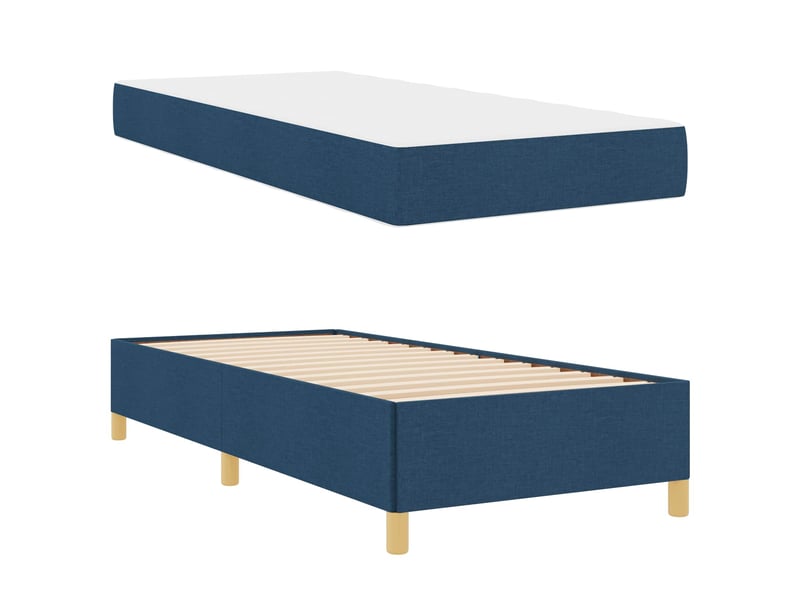  Lit simple- lit adulte -  cadre de lit bleu 80 x 200 cm tissu  - Conforama D