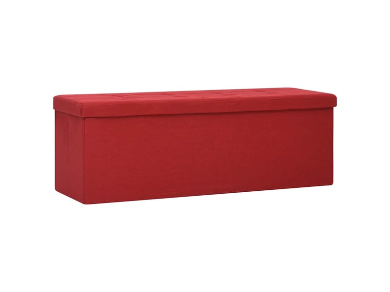  Banc chambre, banc de rangement pliable rouge bordeaux faux lin  - Conforama A