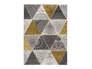Tapis rectangle atticgo amy gris - 100% polypropylène, finition heat-set frisé