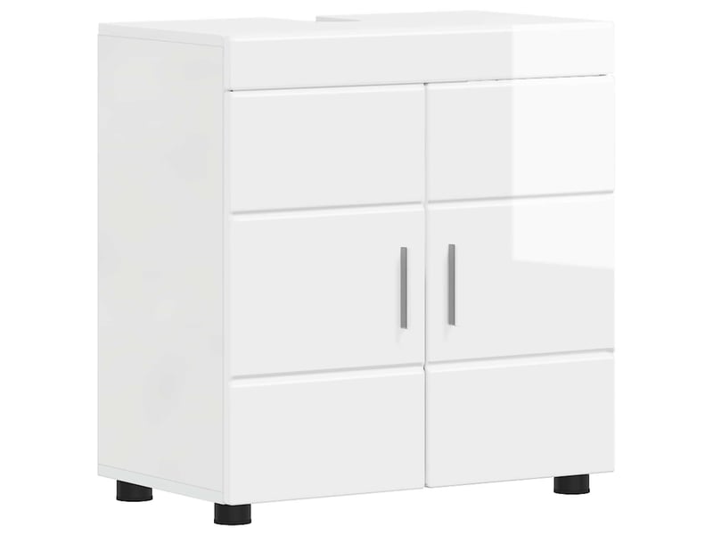  Ensemble d'armoire de salle de bain tulum blanc brillant cf62969  - Conforama A