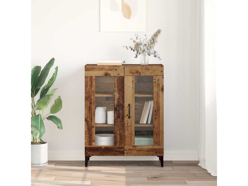  Buffet - bahut - meuble de rangement bois ancien 69,5 x 34 x 90 cm bois d'ingénierie et fer  - Conforama D