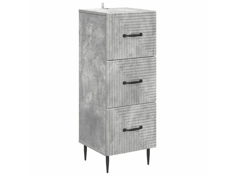 Armoire de rangement bureau, armoire à tiroirs gris béton 33 x 34,5 x 89,5 cm - Conforama A