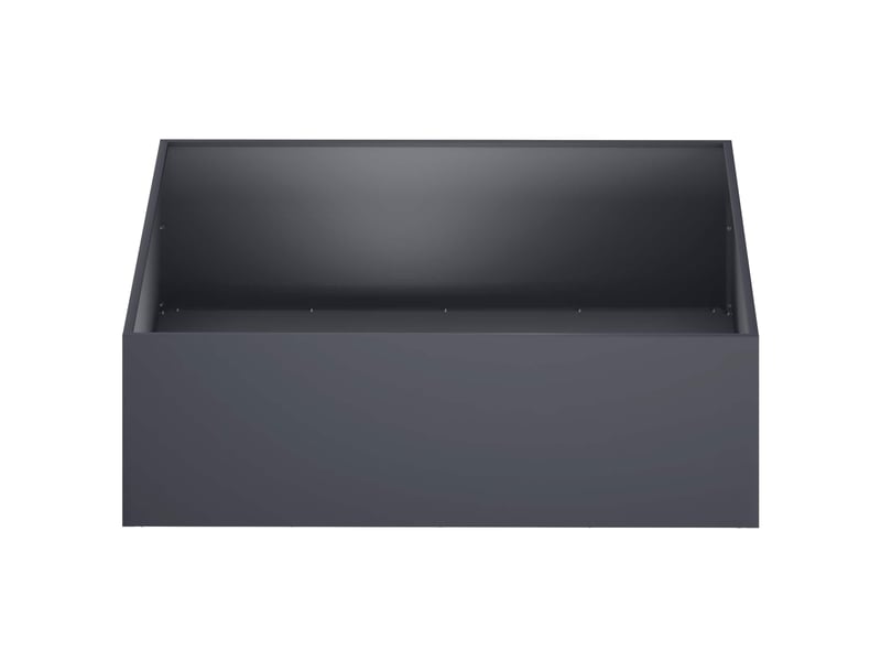  Jardinière - cache-pot de jardin 2 pcs anthracite 80 x 80 x 30 cm  - Conforama D