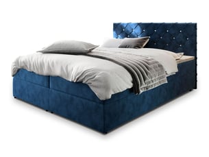 Lit avec rangement 180x200 cm <strong>MASSENO</strong> <strong></strong> coloris bleu