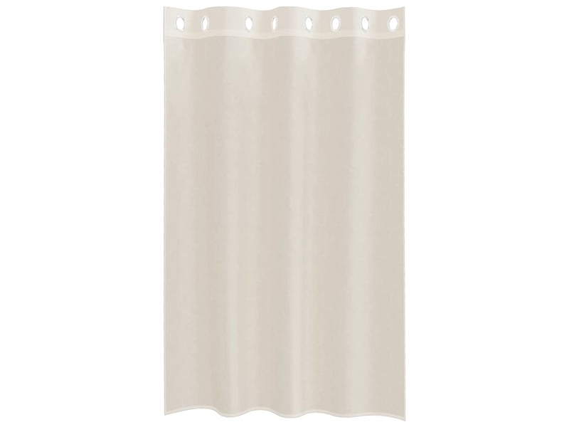 Lot de 2 rideaux en voile, voilages avec œillets crème 140x175 cm cf44352 - Conforama D