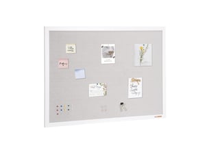 Vevor tableau liège blanc, surface lin 1200x900mm, cadre bois, mural.