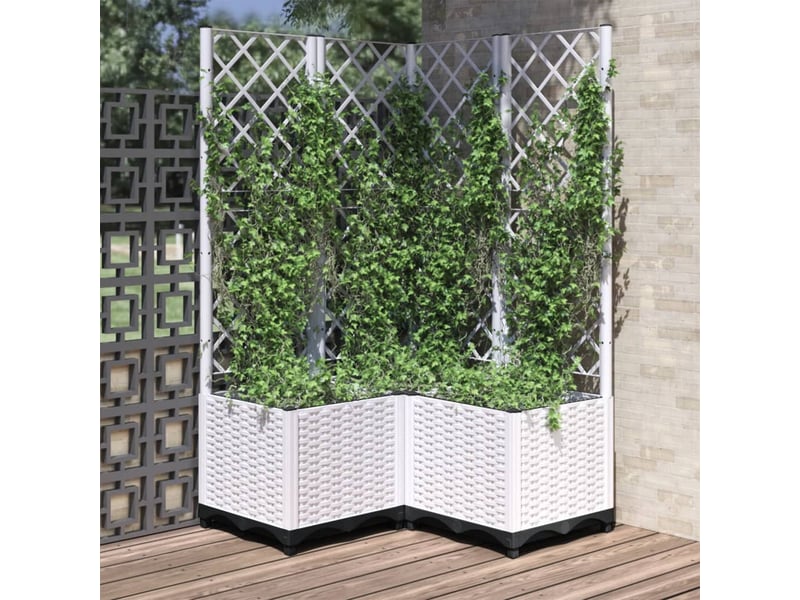  Jardinière - cache-pot de jardin blanc 80 x 80 x 136 cm  - Conforama B