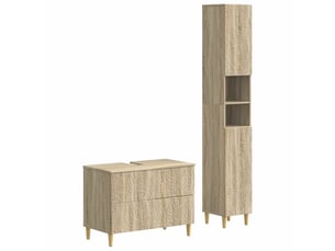 Ensemble de 2 meubles de salle de bain delft chêne sonoma cf63116