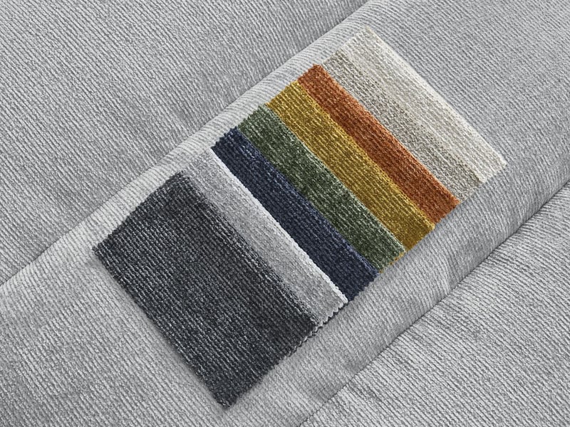  Bobochic canapé droit fixe 3 places sierra tissu texturé gris clair SIERRA - Conforama C