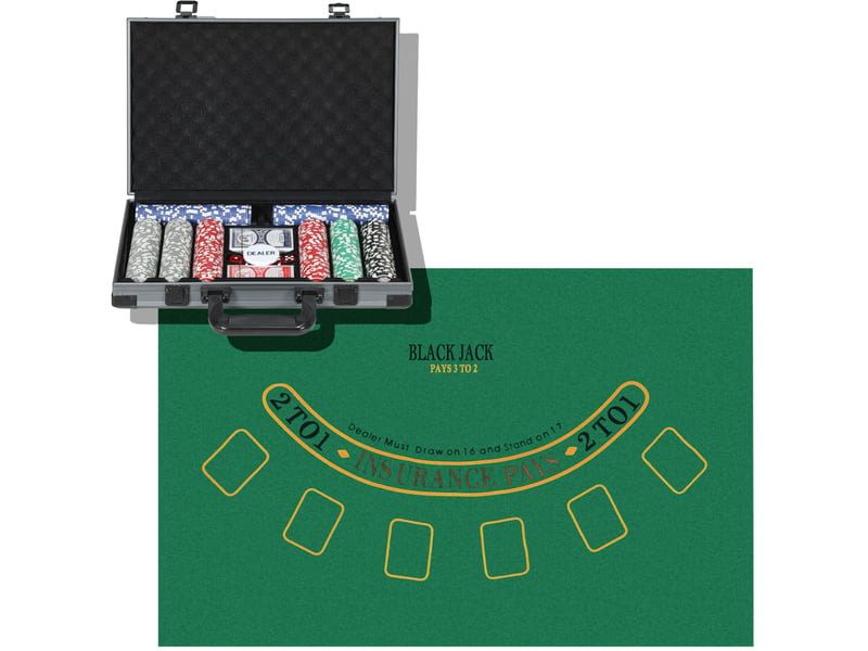  Set de poker 400 jetons de 11,5 g, mallette grise en plastique abs, pour jouer jusqu'à 10 joueurs  - Conforama A