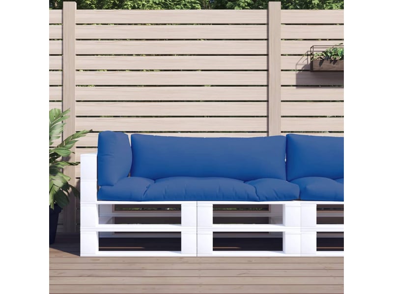  Lot de 3 coussins de palette, coussins de canapé bleu tissu cf59666  - Conforama B