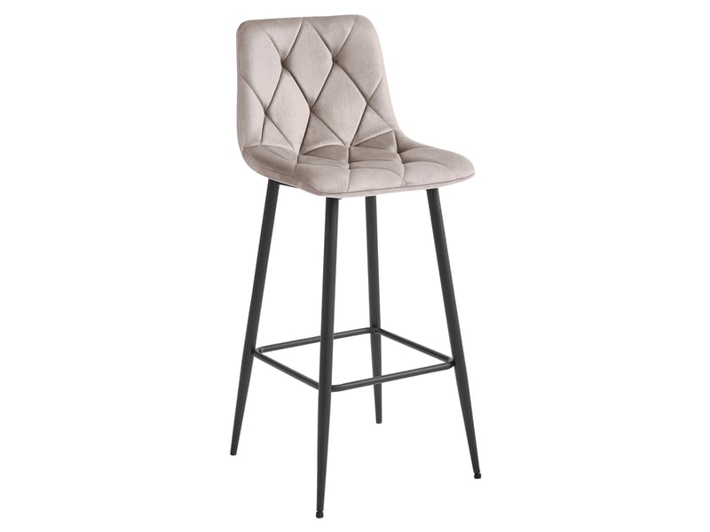 Family hoker nado - velours beige foncépieds noirs x 4  - Conforama B