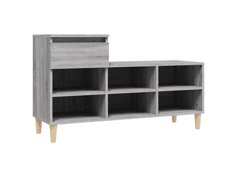  Armoire à chaussures sonoma gris 102x36x60 cm bois d'ingénierie shl1053  - Conforama A