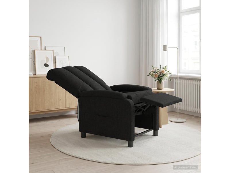  Vidaxl fauteuil de massage inclinable noir tissu  - Conforama B
