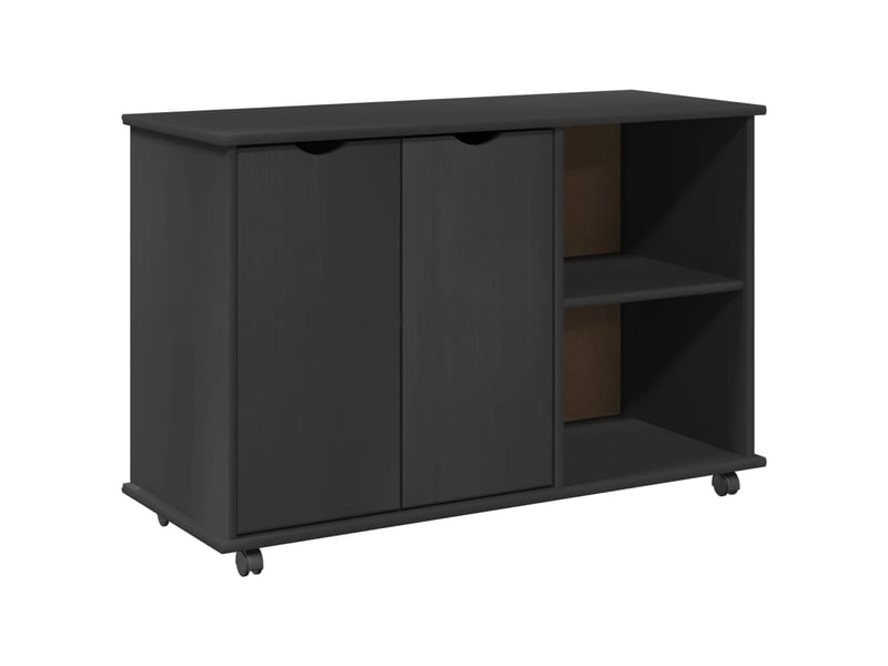  Caisson roulant de bureau gris 100 x 39 x 65,5 cm bois de pin massif  - Conforama A