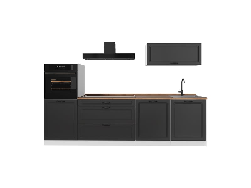 Vicco cuisine, anthracite campagneblanc, 280cm sans plan de travail  - Conforama A