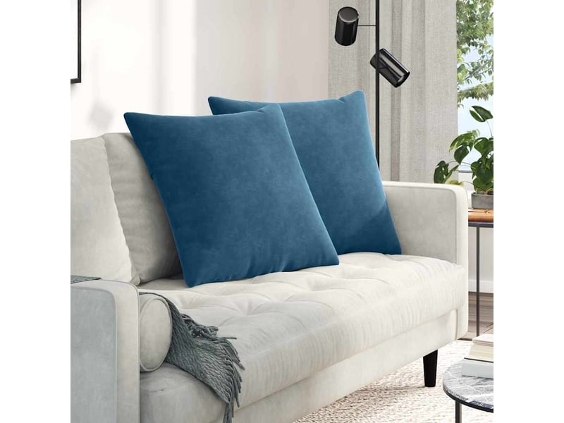  Lot de 2 coussins de canapé, coussins décoratifs bleu 80 x 80 cm cf59014  - Conforama B