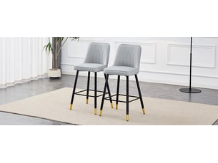 tabouret de bar <strong>HAUSS SPOLE</strong> - gris hauteur d'assise 68.5 cm vendu Par paire