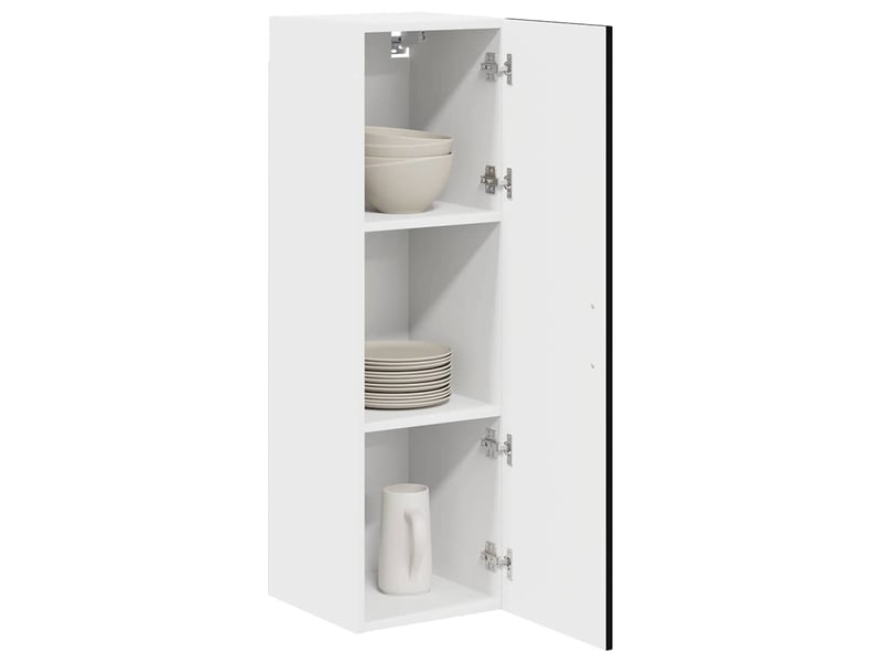  Meuble mural de cuisine | armoire de cuisine noir 30x31x100cm  - Conforama C