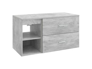 Ensemble de mobilier de salle de bain 2 pcs gris béton shl5303