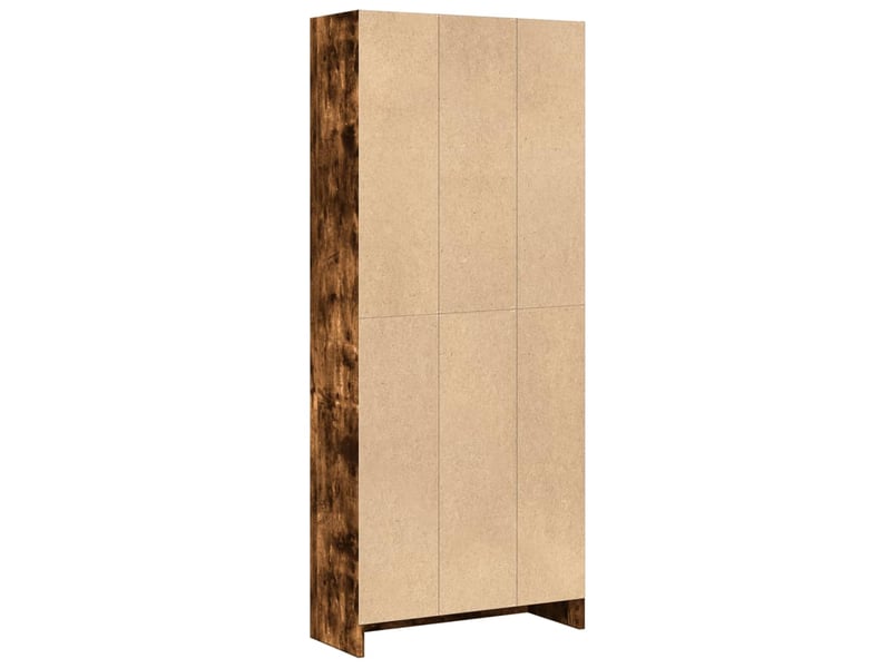  Bibliothèque, étagère de rangement chêne fumé 60x24x143 cm bois d'ingénierie  - Conforama E