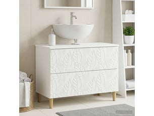 Meuble sous lavabo de salle de bain delft blanc 82 x 41 x 59 cm cf64849