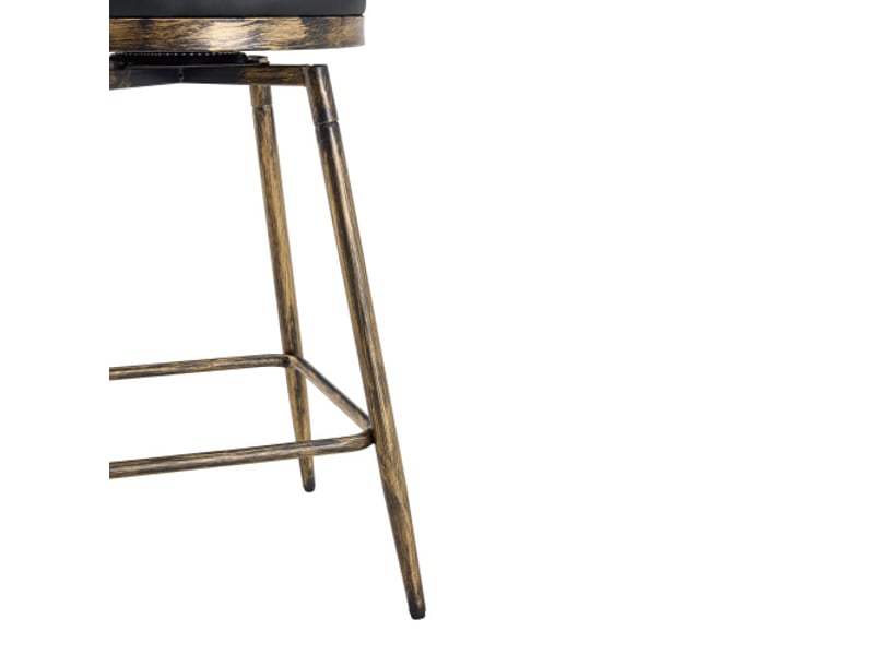  Tabouret de bar métal windsor, siège rembourré - industriel, vintage, pour îlots de cuisine, bars et restaurants  - Conforama D