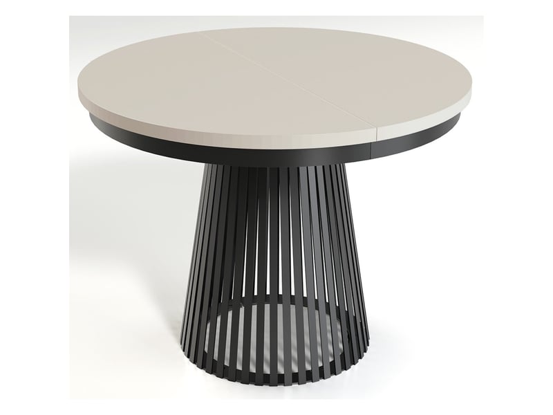  Selsey garda - table à manger ronde extensible - 100 cm - cachemirenoir Garda - Conforama A