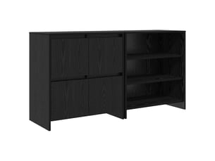 Buffet - bahut - meuble de rangement 2 pc chêne noir 70 x 41 x 75 cm bois d'ingénierie