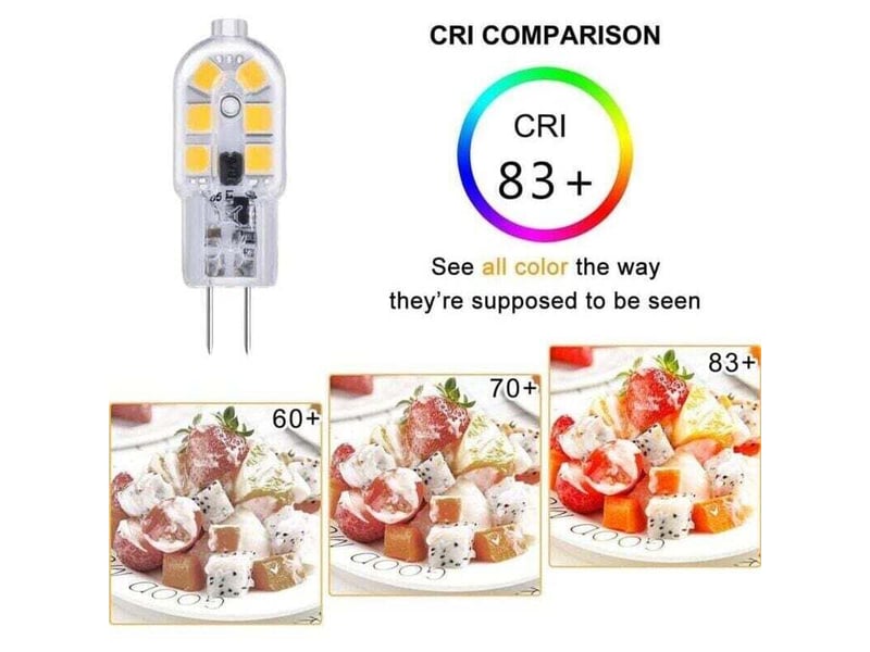 Ampoule led g4 lot de 10 ampoules led g4 12 v 2 w blanc froid 6000 k, 12 led, remplacement pour ampoule halogène g4 10 w-20 w, 200 lm - Conforama D