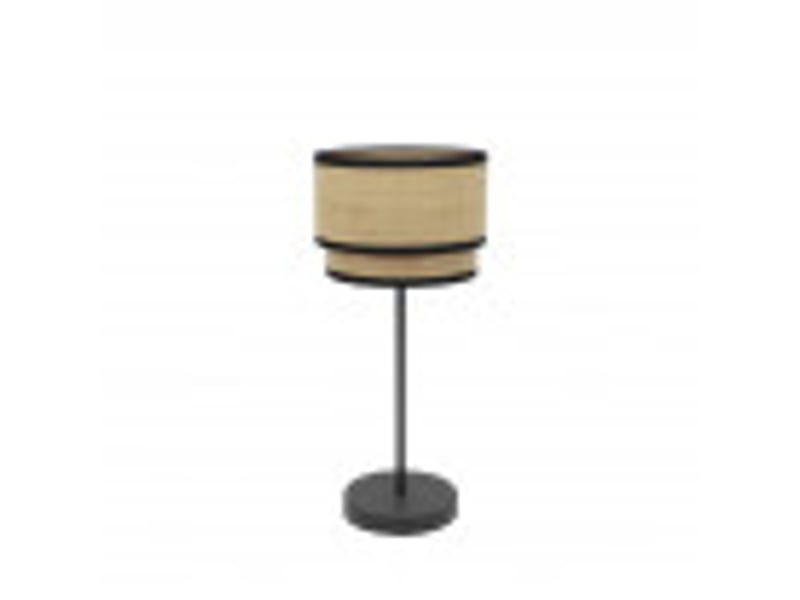  Lampe à poser fabrilamp roque e14 coloris noir naturel 41 x 18 x 18 cm 172871009 - Conforama B