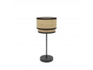 Lampe à poser fabrilamp roque e14 coloris noir naturel 41 x 18 x 18 cm