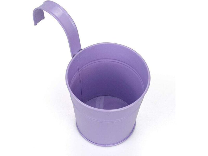  Coloré fer pot de fleurs à suspendre pots de fleurs balcon jardin plante pot de fleurs en métal seau fleur supports  10 couleurs aléatoires  - Conforama D