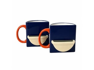 Mug en céramique, motif poche, bleu, 270 ml