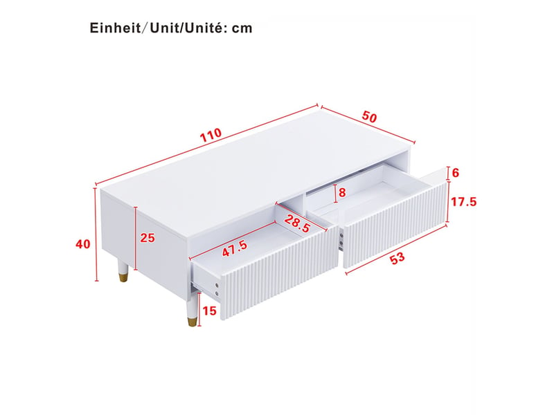  Meuble tv contemporain avec rangement design 4 portes et éclairage led élégant meuble tv avec rangement  - Conforama C